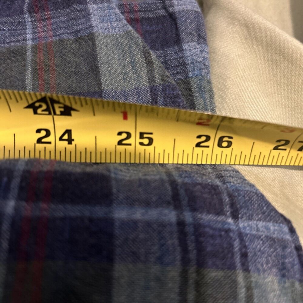 J Crew Shirt Mens Slim Fit Homespun Blue Red Plaid Long Sleeve Button Down Sz S - Picture 6 of 7